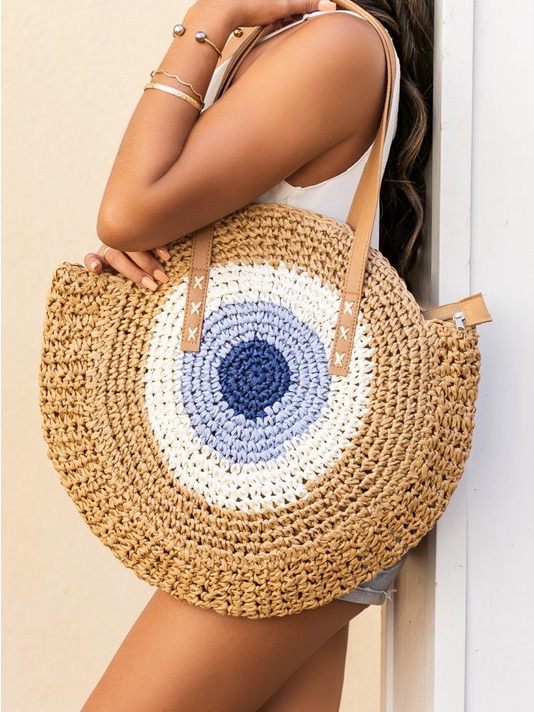 Straw Circle Tote